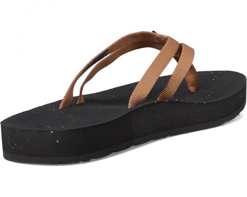 Brown Teva Reflip Strappy Women's Flip Flops | 62983-ZPNT