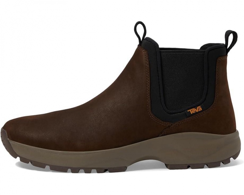 Brown Teva Tusayan Chelsea Men's Hiking Boots | 79423-KZLY