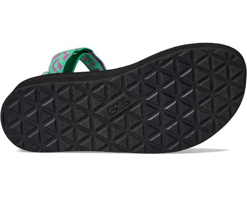 Green Teva Flatform Universal Women's Sandals | 24086-UFER