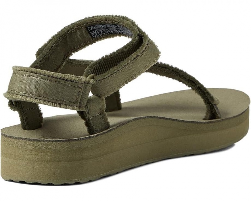 Green Teva Midform Universal Canvas Women's Sandals | 57263-EQAT