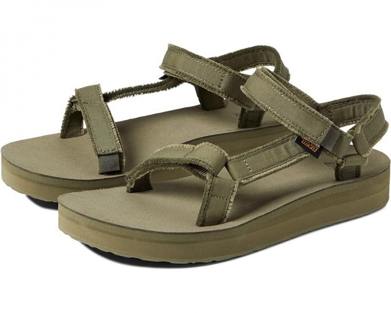 Green Teva Midform Universal Canvas Women\'s Sandals | 57263-EQAT