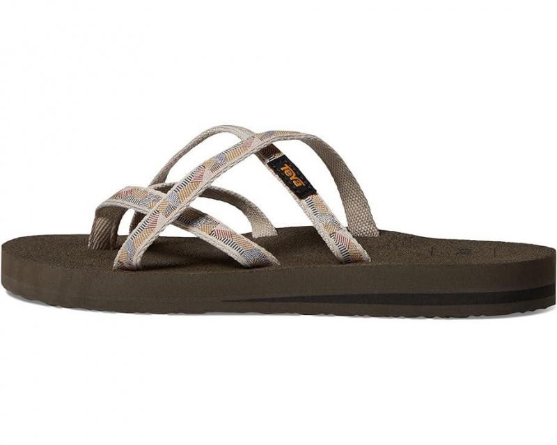 Green Teva Olowahu Women's Flip Flops | 21548-WLKO