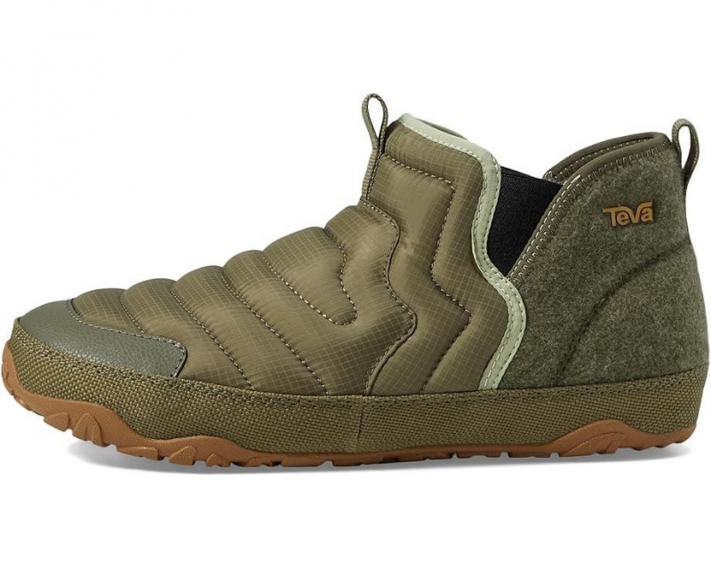 Green Teva Reember Terrain Mid Men's Slippers | 52184-EJXQ