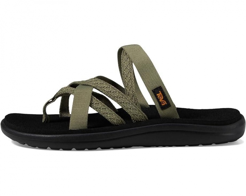 Green Teva Voya Zillesa Women's Flip Flops | 35742-NLMW