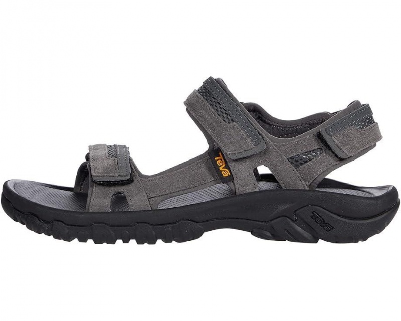 Grey Teva Hudson Men's Sandals | 37526-ZAPK