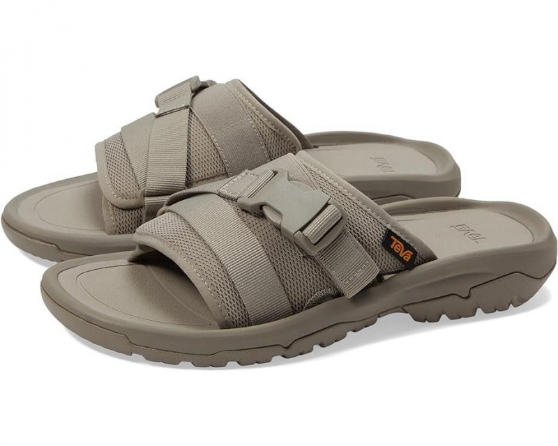 Grey Teva Hurricane Verge Slide Men\'s Sandals | 82075-SXAY