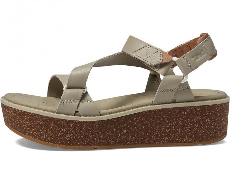 Grey Teva Madera Wedge Women's Heeled Sandals | 58739-JWUR