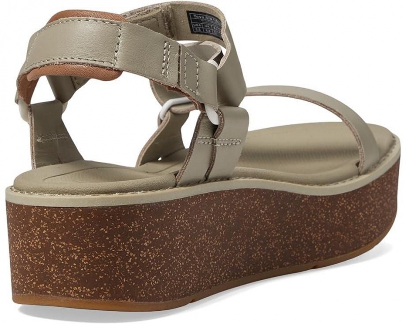 Grey Teva Madera Wedge Women's Heeled Sandals | 58739-JWUR