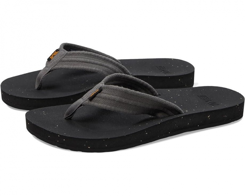 Grey Teva Reflip Canvas Men\'s Flip Flops | 73158-SGBJ