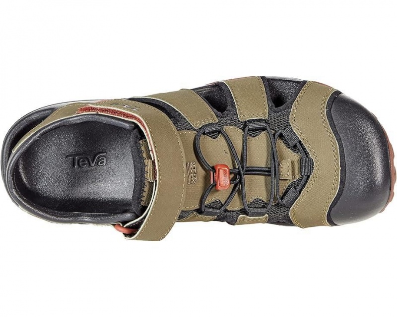 Olive Teva Flintwood Men's Sandals | 67480-OGMX