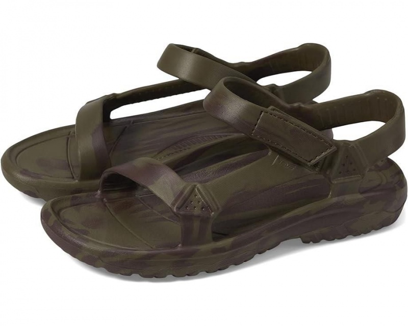 Olive Teva Hurricane Drift Huemix Kids\' Sandals | 38560-PYOX