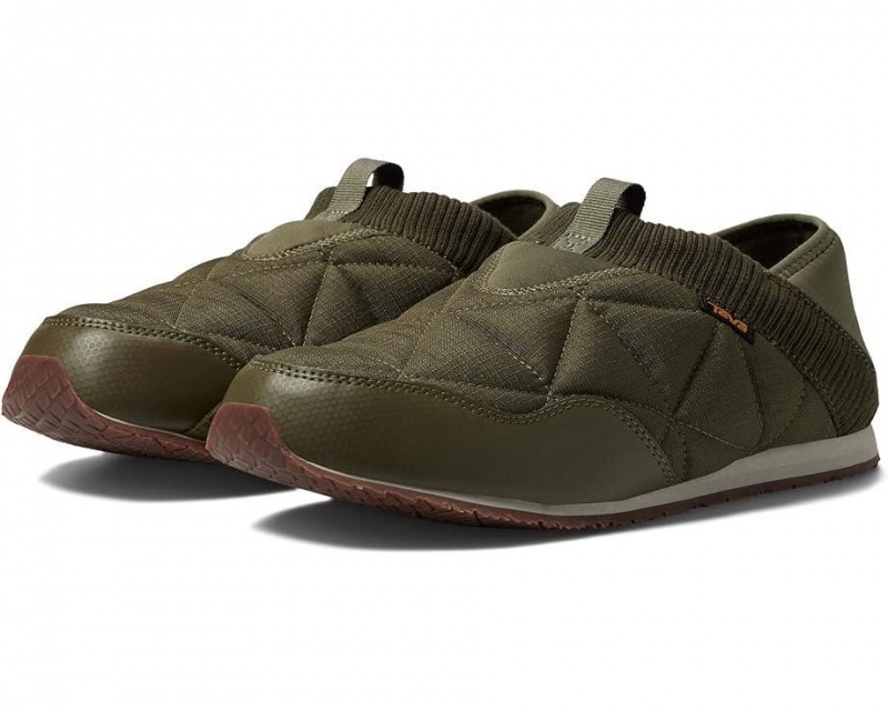 Olive Teva Reember Men\'s Sneakers | 63189-TBAN