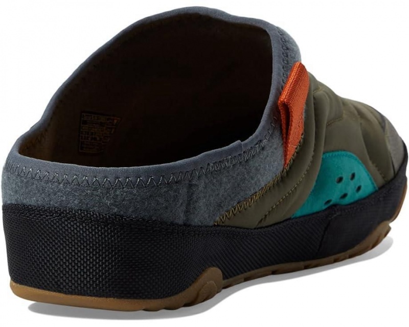 Olive Teva Reember Terrain Men's Slippers | 17509-CVZT