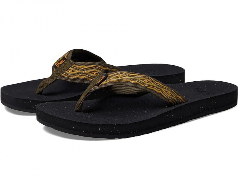 Olive Teva Reflip Men\'s Flip Flops | 38091-FLON