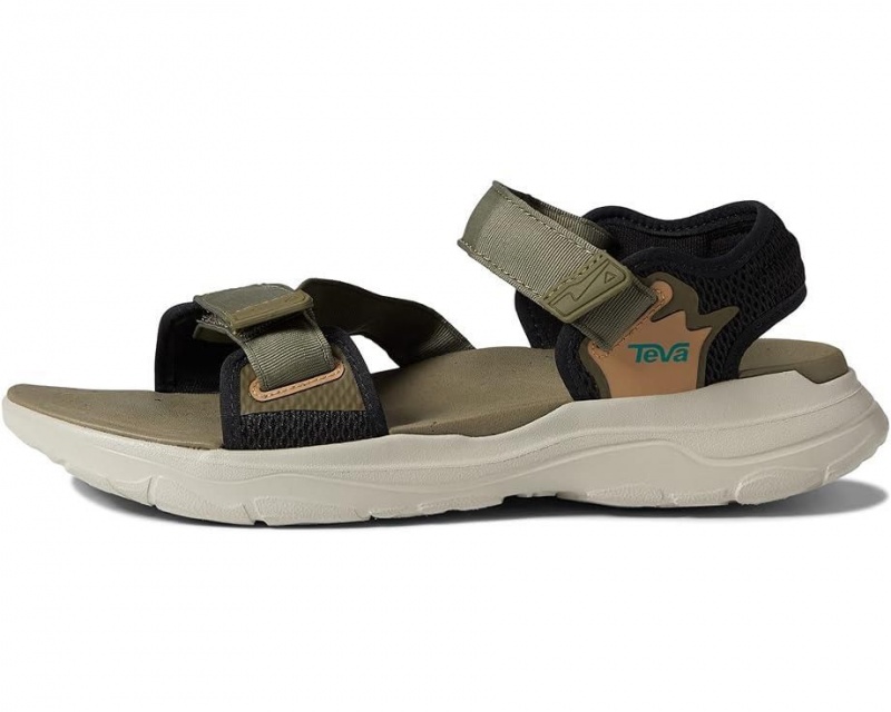 Olive Teva Zymic Men's Sandals | 72345-RNWC