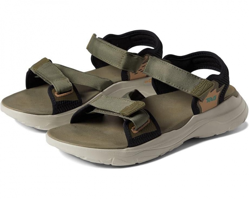 Olive Teva Zymic Men\'s Sandals | 72345-RNWC