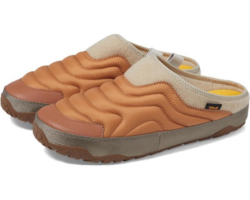 Orange Teva Reember Terrain Men\'s Slippers | 82961-XHMJ