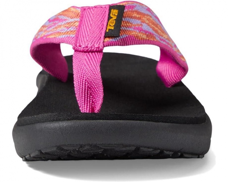 Pink Teva Voya Kids' Flip Flops | 73659-WBCP