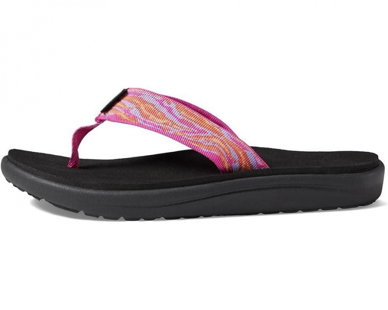 Pink Teva Voya Kids' Flip Flops | 73659-WBCP