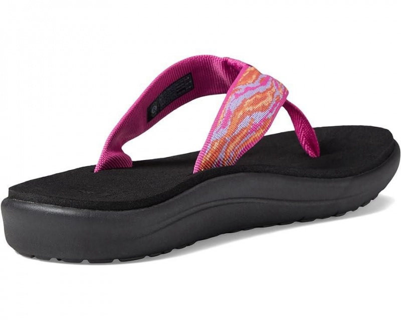 Pink Teva Voya Kids' Flip Flops | 73659-WBCP