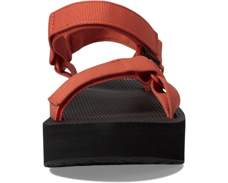 Red Teva Flatform Universal Women's Sandals | 54716-CIQR