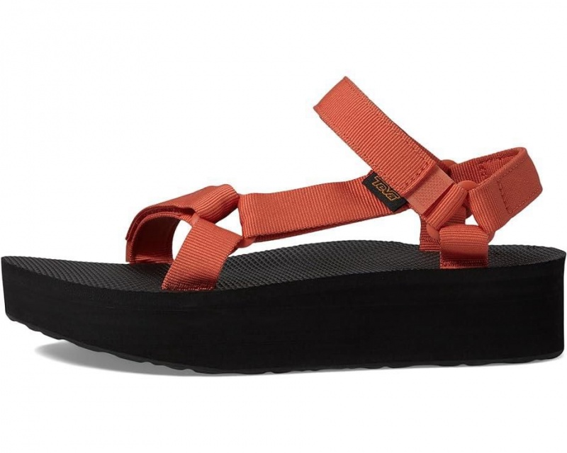 Red Teva Flatform Universal Women's Sandals | 54716-CIQR