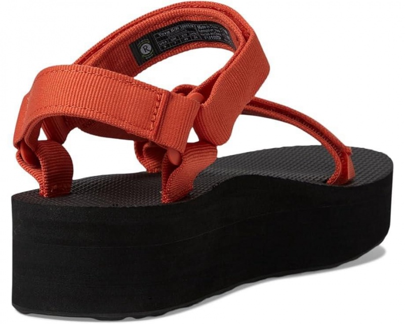 Red Teva Flatform Universal Women's Sandals | 54716-CIQR