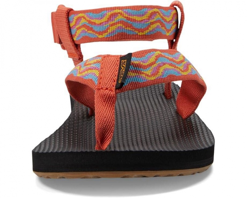 Red Teva Original Revivew Women's Sandals | 90563-PWED