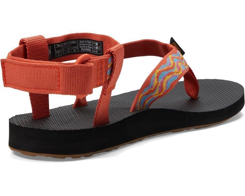 Red Teva Original Revivew Women's Sandals | 90563-PWED