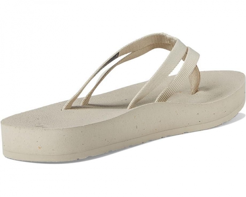 White Teva Reflip Strappy Women's Flip Flops | 75832-DPSY