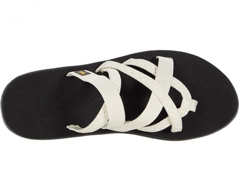 White Teva Voya Zillesa Women's Flip Flops | 53789-EHOL