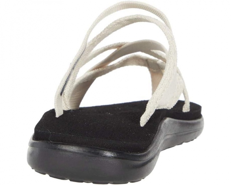 White Teva Voya Zillesa Women's Flip Flops | 53789-EHOL