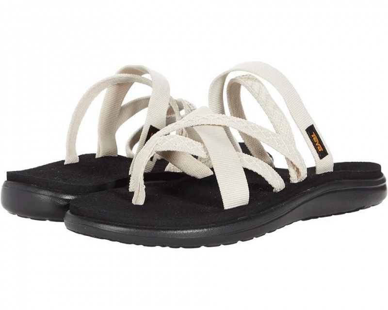 White Teva Voya Zillesa Women\'s Flip Flops | 53789-EHOL